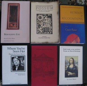some of Grace Bauer's books and chapbooks, 2012