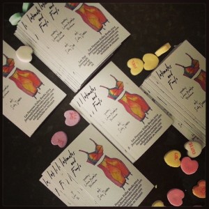 Intimates and Fools magnets and candy hearts