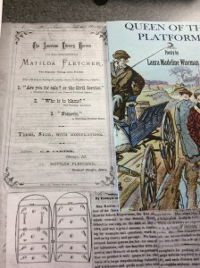 The American Literary Bureau's renouncement for Matilda Fletcher, "The Popular Young Iowa Poetess" early 1880s