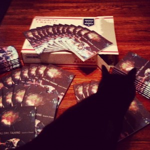 Talulah with chapbooks